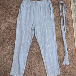 Free People High Waisted Linen Pant